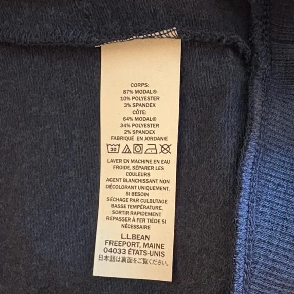 L.L. Bean Navy Open Front Cardigan - Picture 3 of 3
